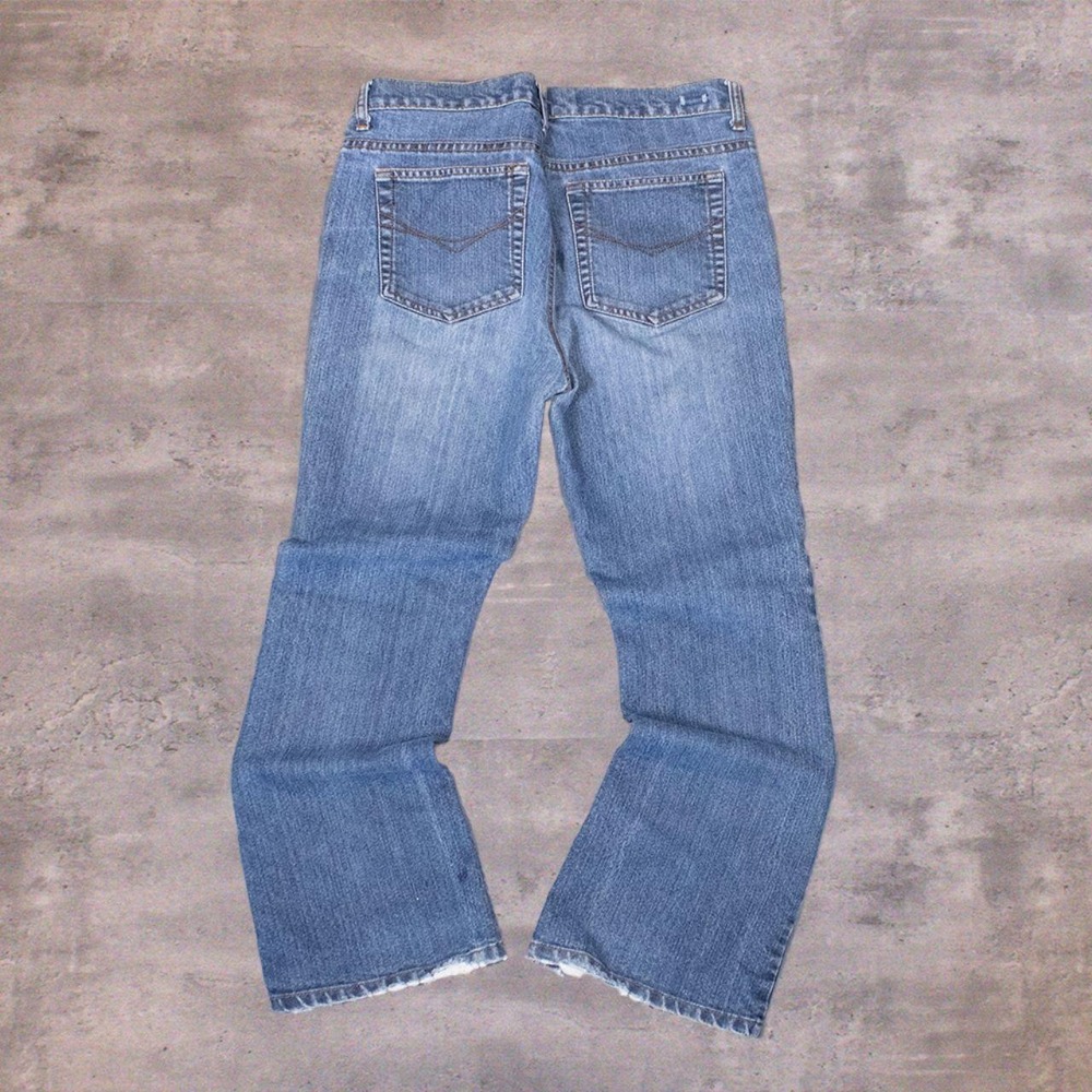 Vintage VTG Y2K 2000's Gloria Valieria MIdwash Denim Jean's Flair Bootcut Pant's